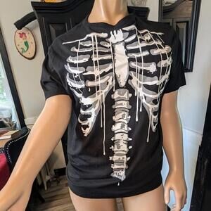 Way to Celebrate! Halloween Skeleton Tee, Size XL